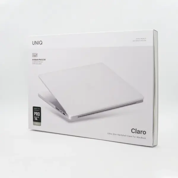 UNIQ CLARO ULTRA-SLIM HARDSHELL CASE FOR MACBOOK PRO 14'' 2021 | MATTE CLEAR